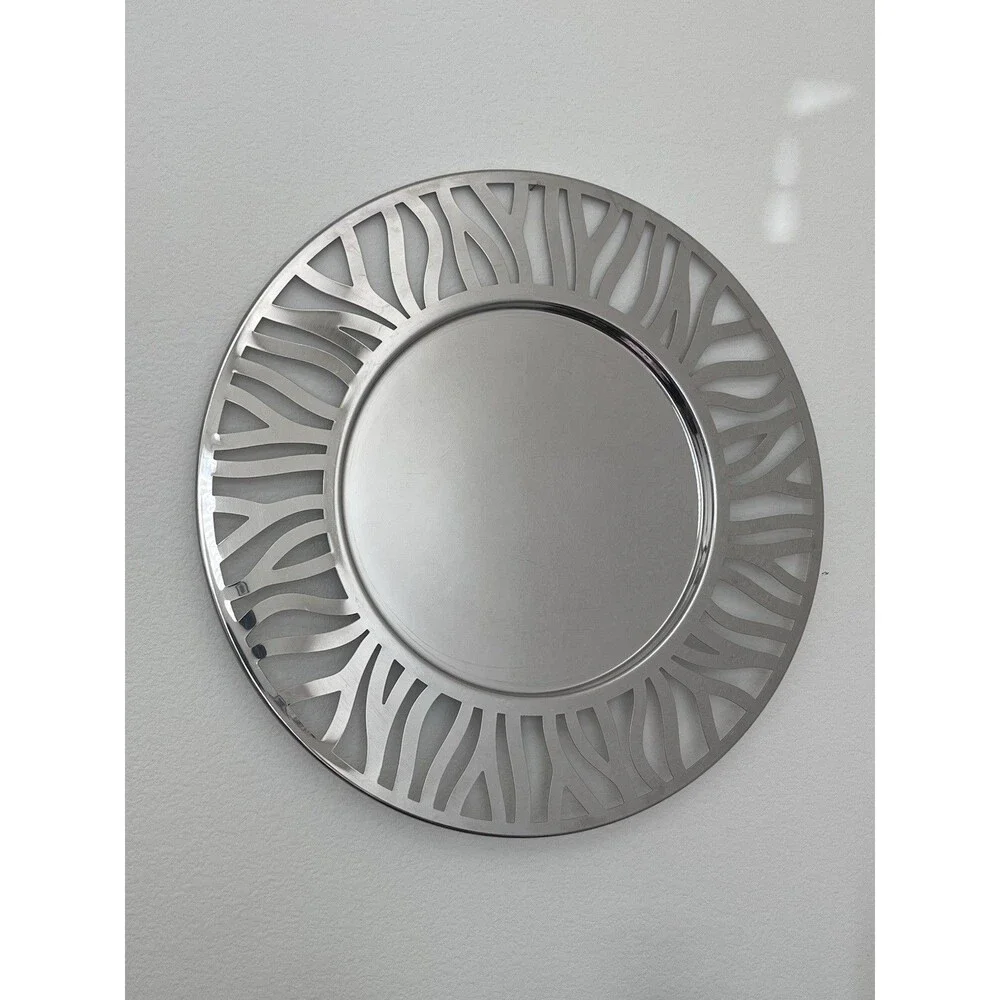Marta Sansoni for Alessi - Tralcio Muto Round Tray in Stainless Steel